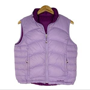 LL Bean Reversible Goose Down Puffer Vest Size M